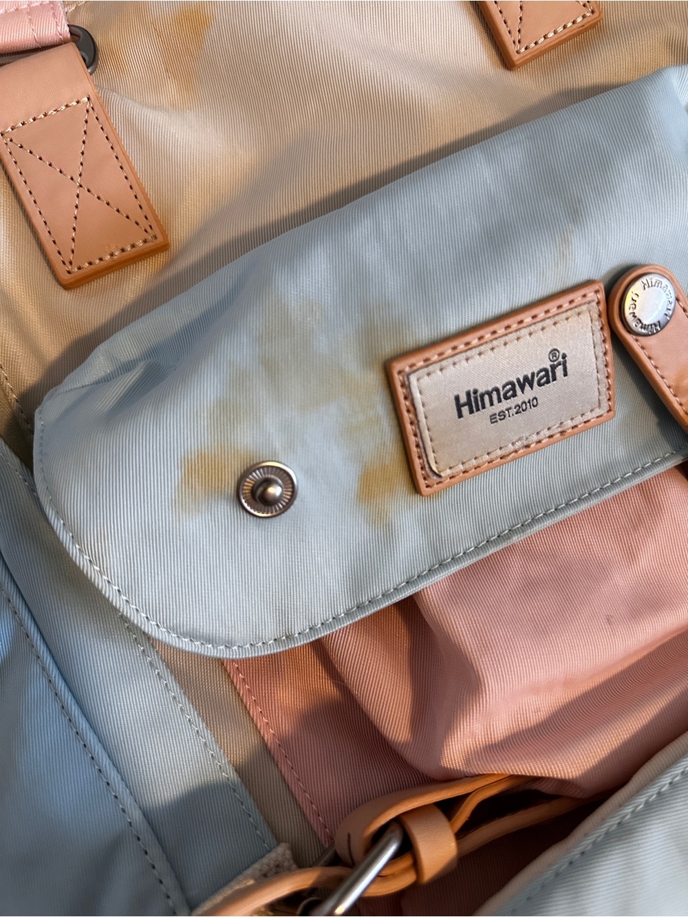 Pastel Blue & Pink Backpack - Picture 3 of 12
